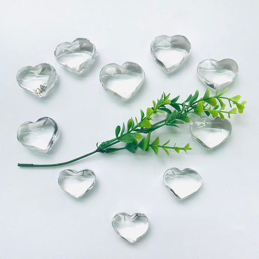 Clear Quartz Hearts