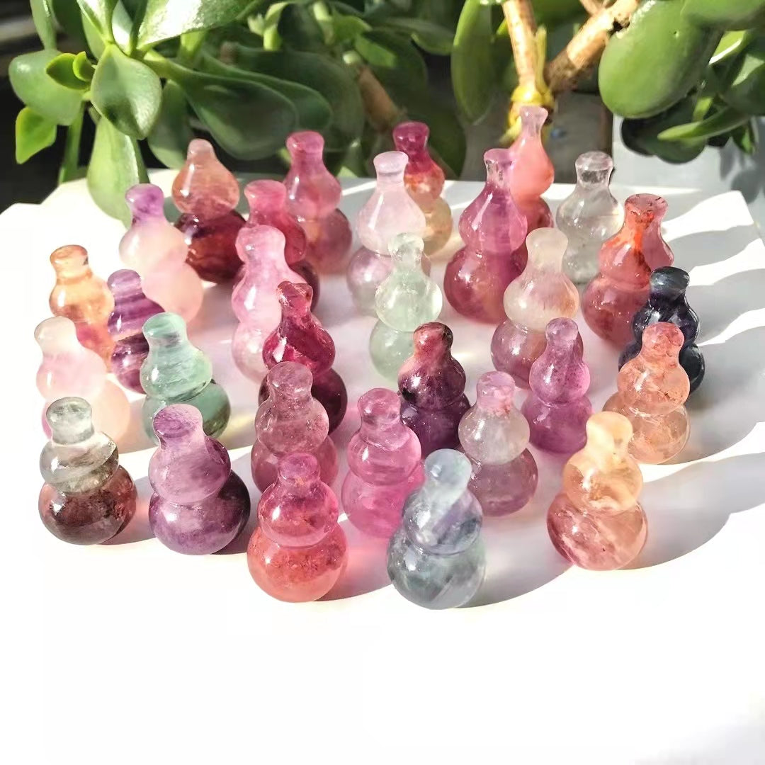 Fluorite Gourd Mini Carvings