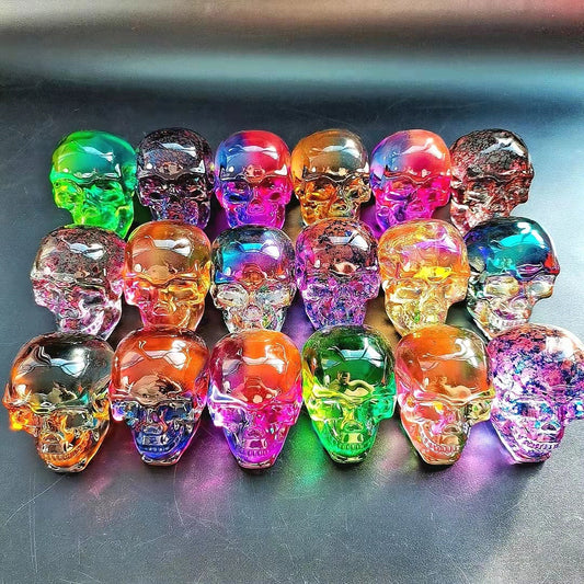 Melting Quartz Skulls Carvings 3Inch