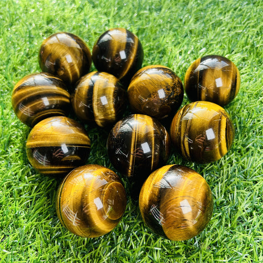 Yellow Tiger Eye Stone Spheres