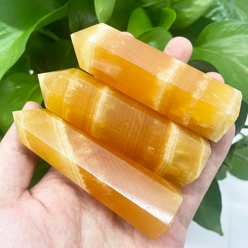 Orange Calcite Point Wands