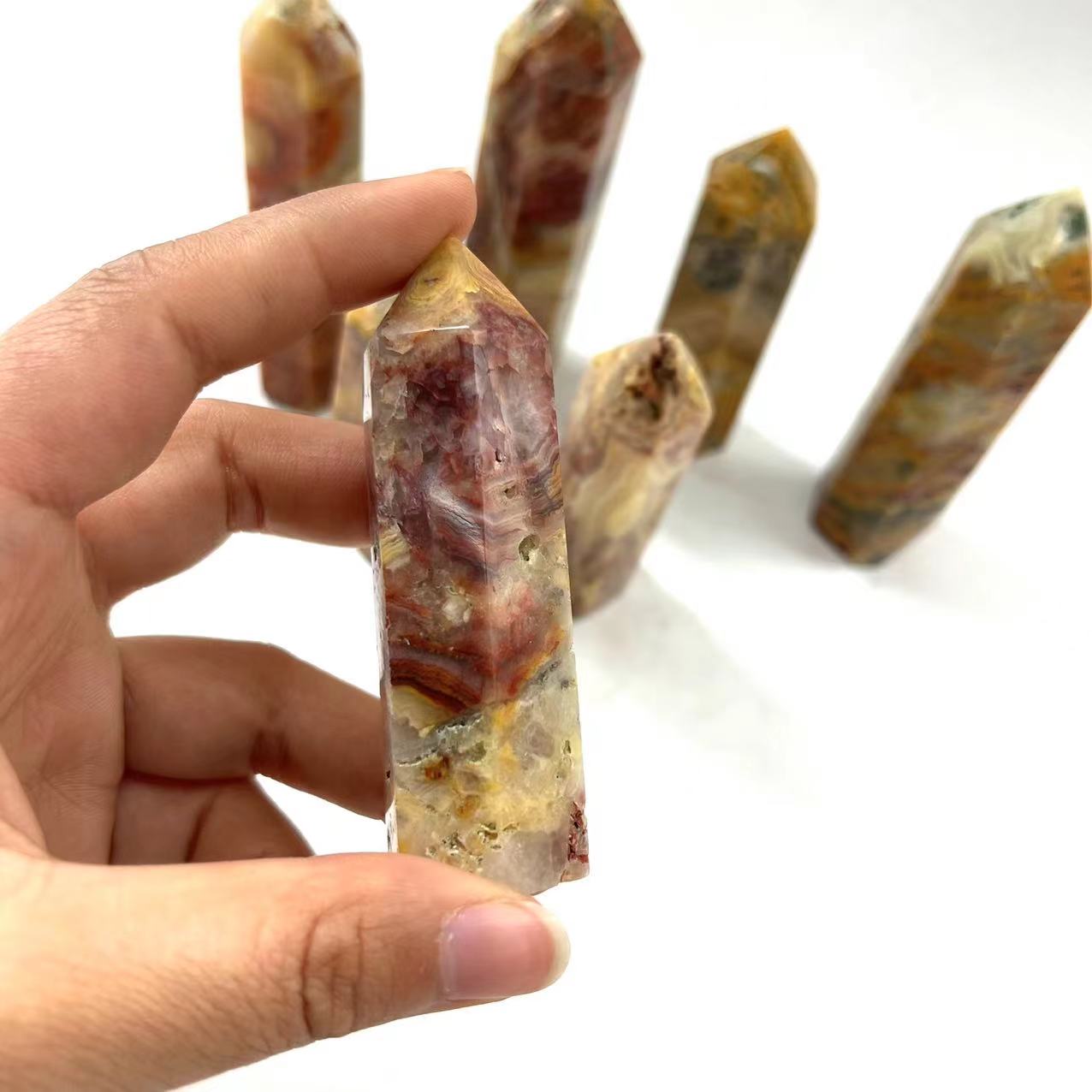 Crazy Lace Agate Point Wands