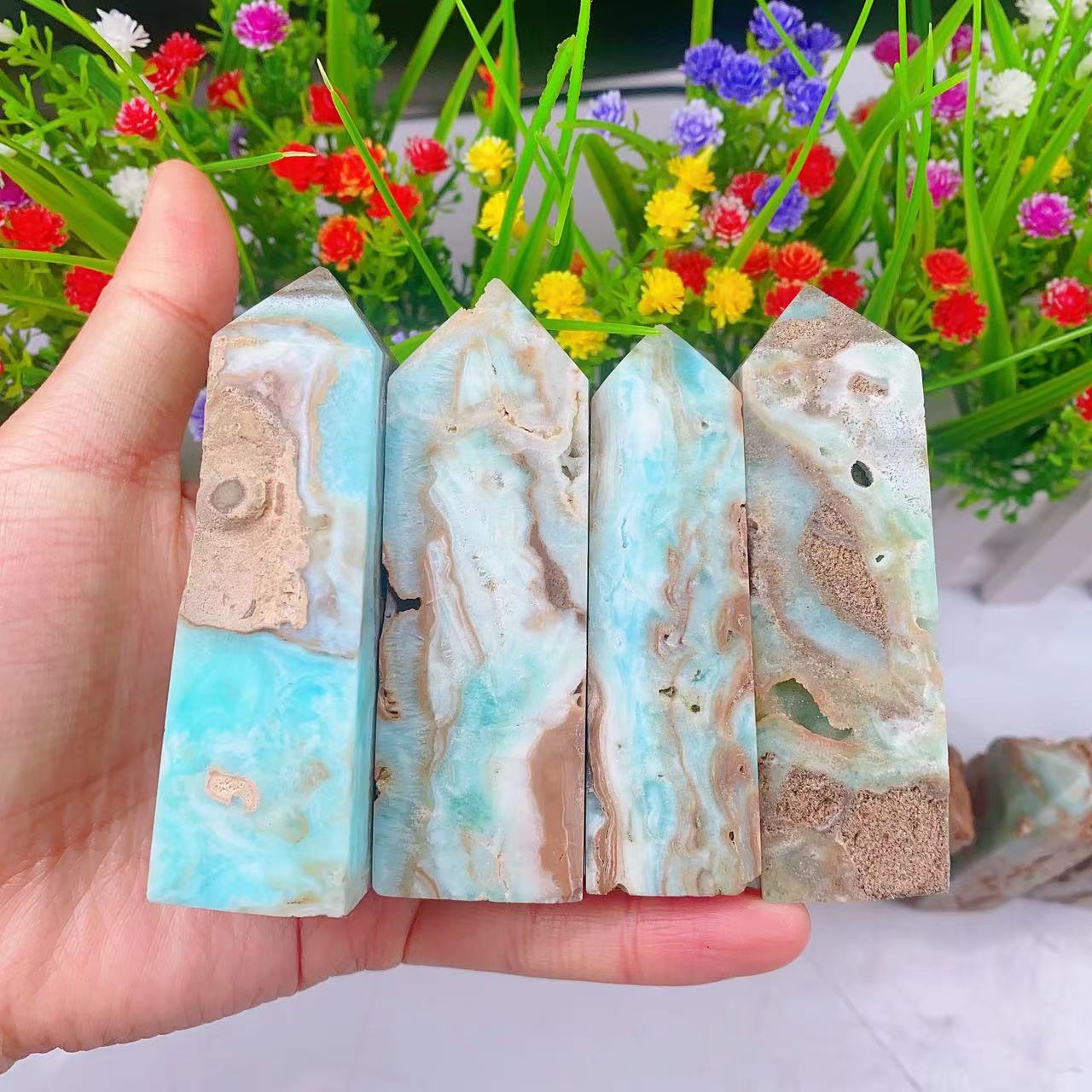 Hemimorphite Point Wands