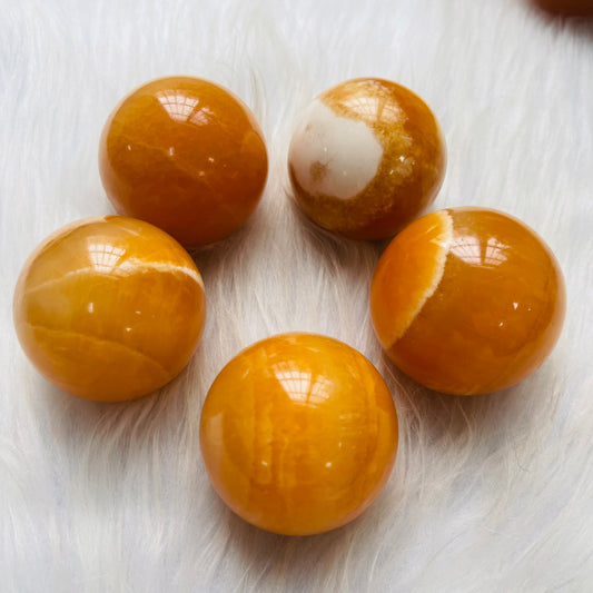 Orange Calcite Spheres