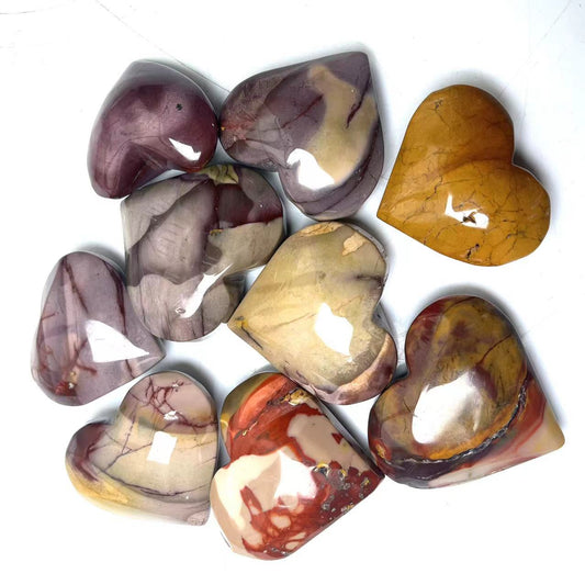 Mookaite Jasper Hearts