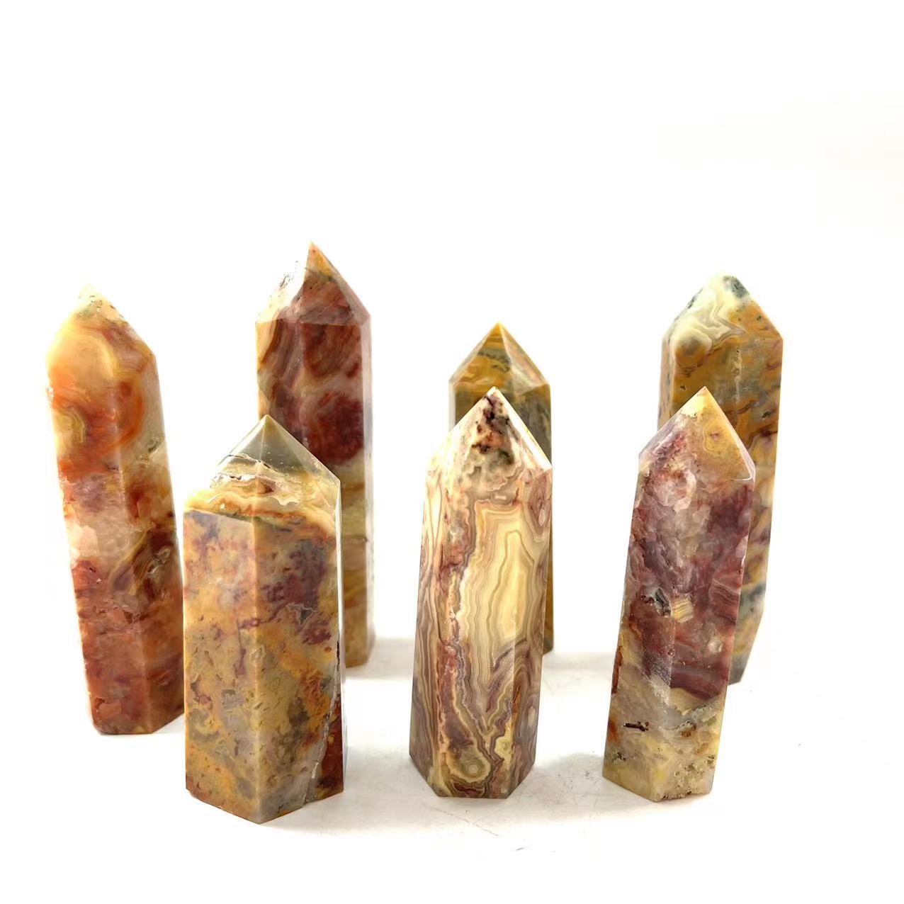 Crazy Lace Agate Point Wands