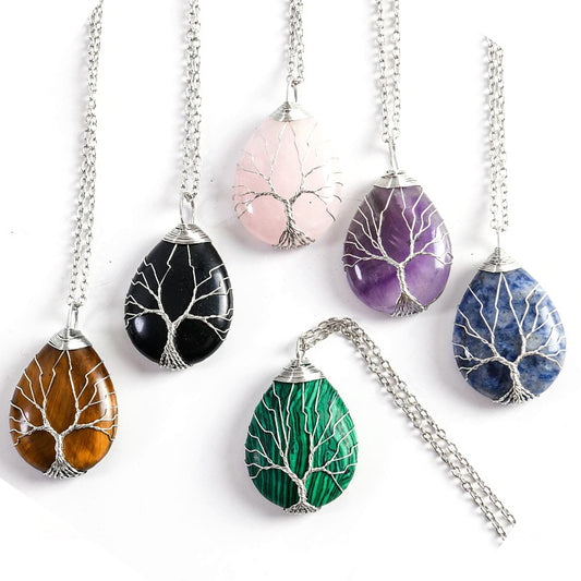 Water Drop Crystal Gemstone Pendants