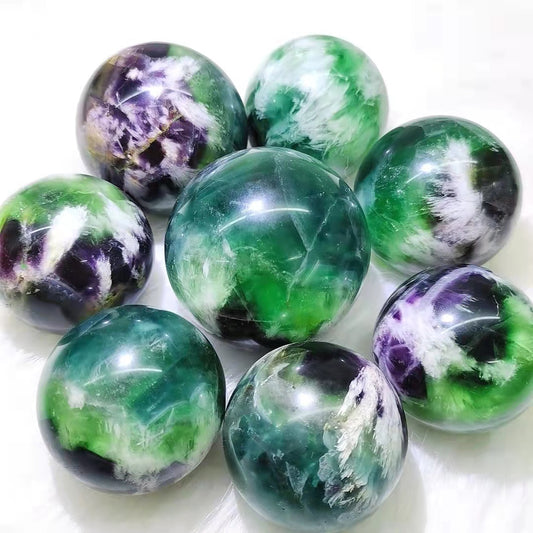 Snowflake Fluorite Spheres