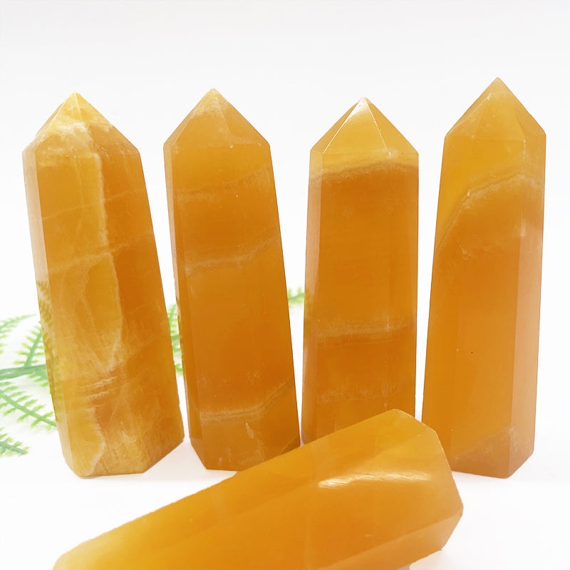 Orange Calcite Point Wands