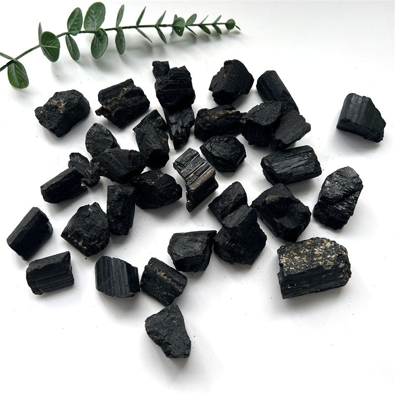 Black Tourmaline Rough Tumble Stones