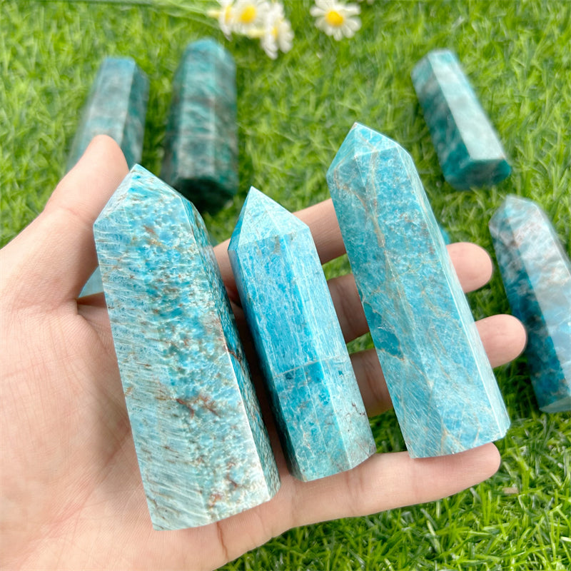 Blue Apatite Point Wands