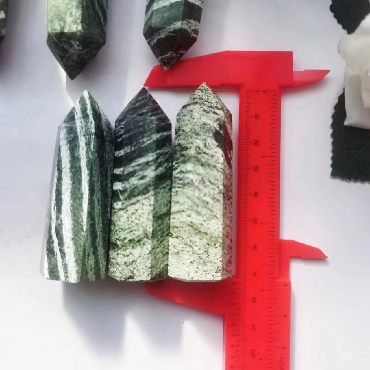 Green Zebra Jasper Point Wands