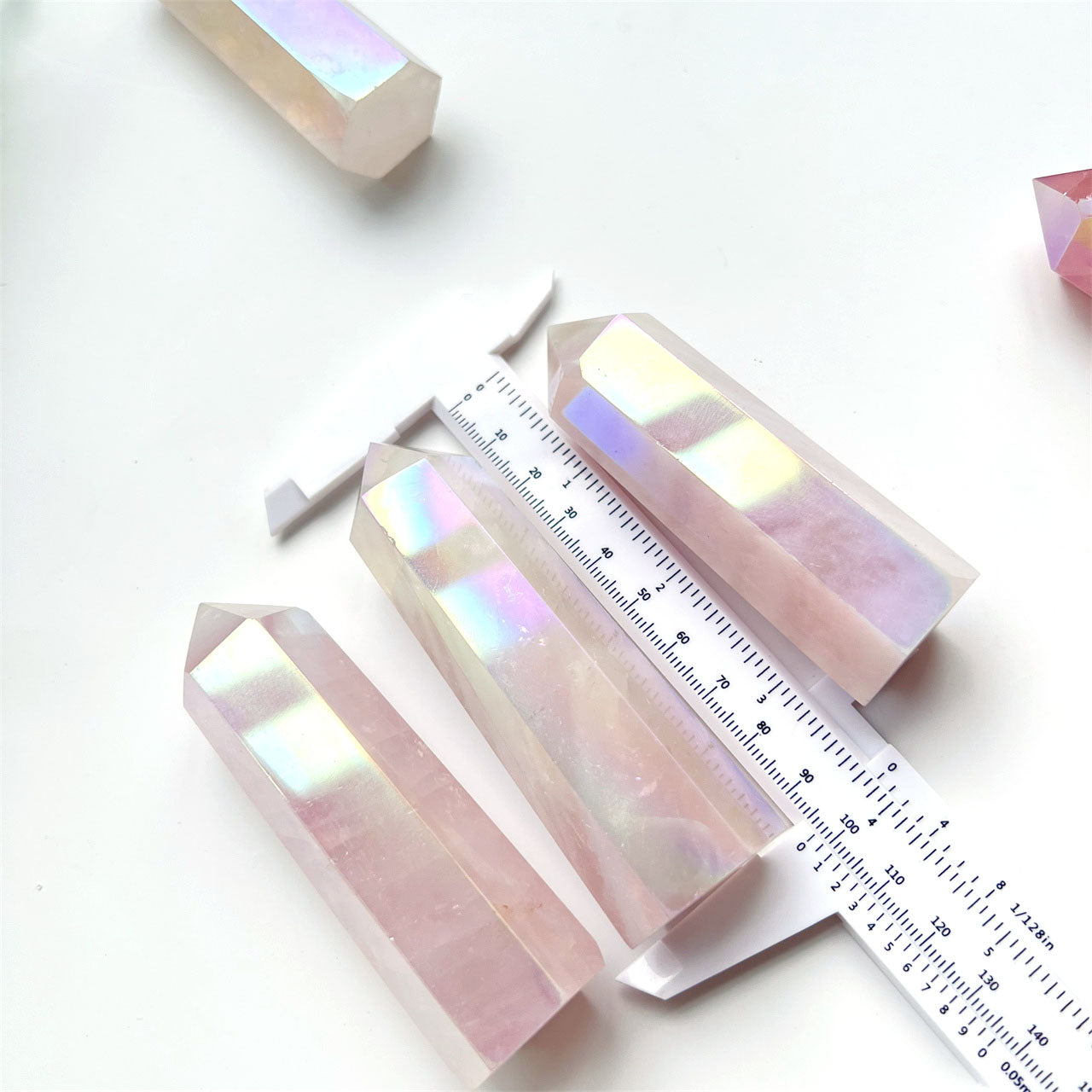 Angel Aura Rose Quartz Crystal Points