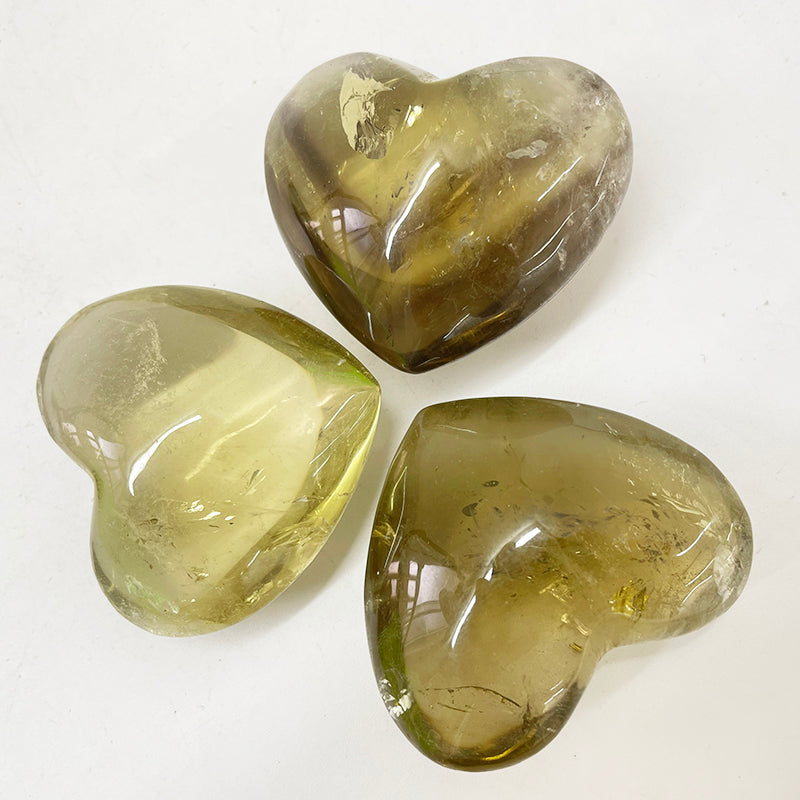 Smokey Citrine Hearts