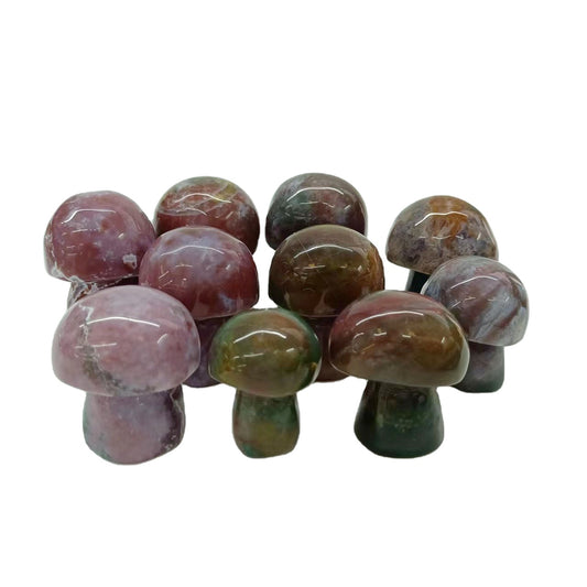 Ocean Jasper Mushroom Carvings