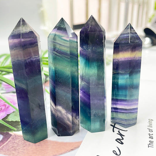 Rainbow Fluorite Point Wands