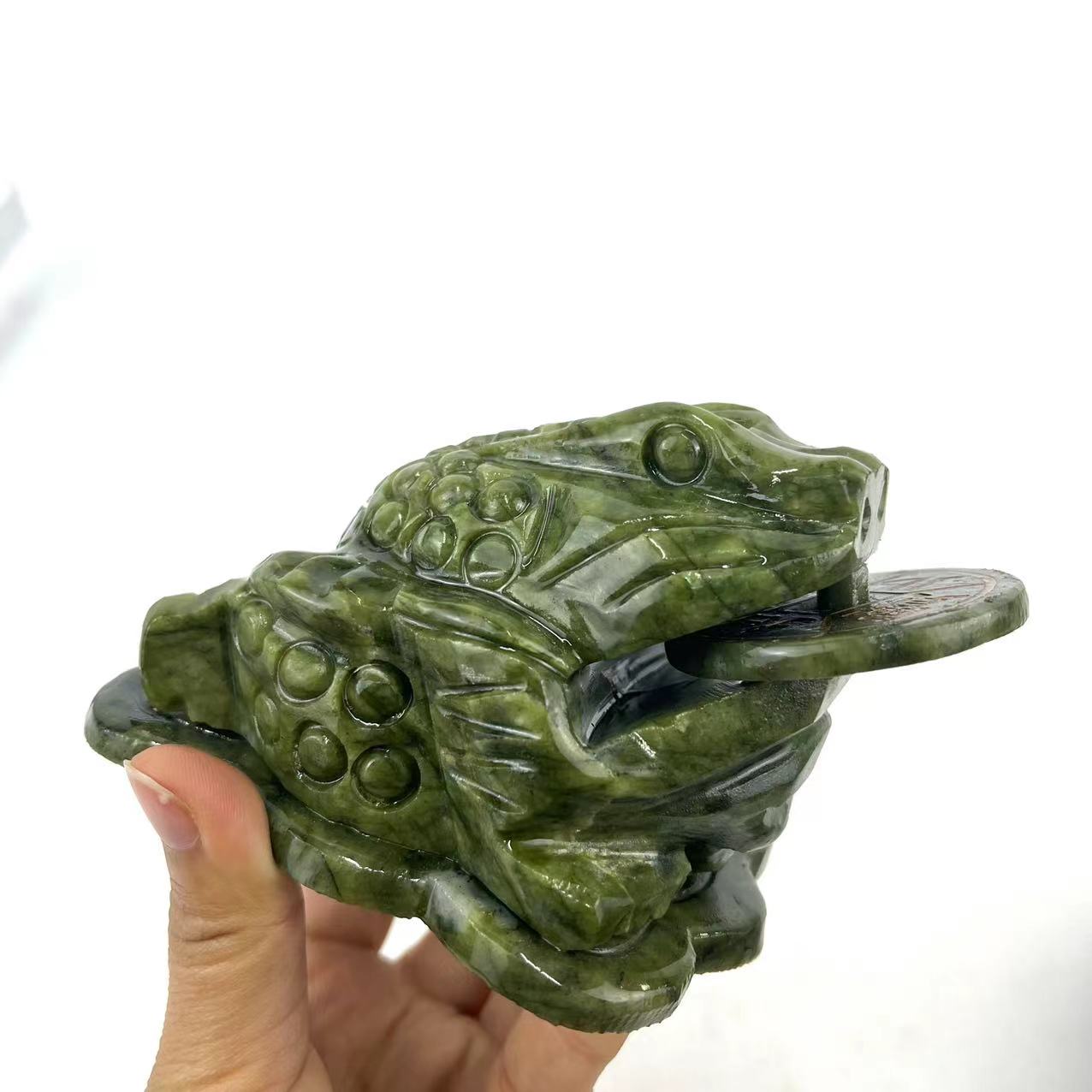 XiuYan Jade Dalmation Jasper Money Todde Carvings