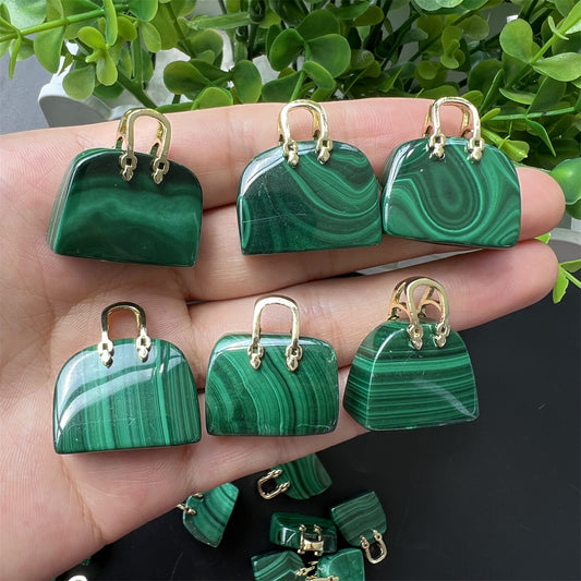 Malachite Mini Bag Carvings