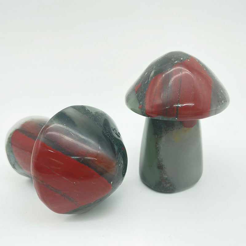 Big Blood Stone Mushroom Carvings