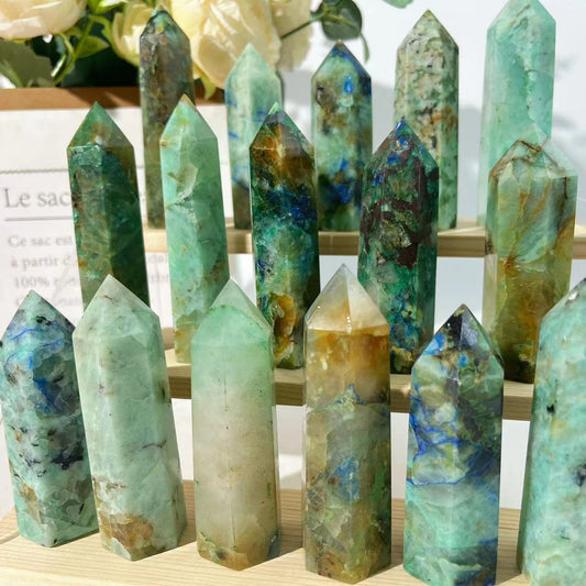 Chrysocolla Stone Point Wands