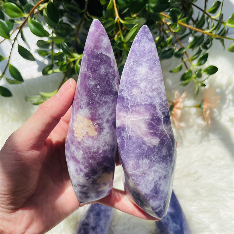 Lepidolite Flame Ornaments