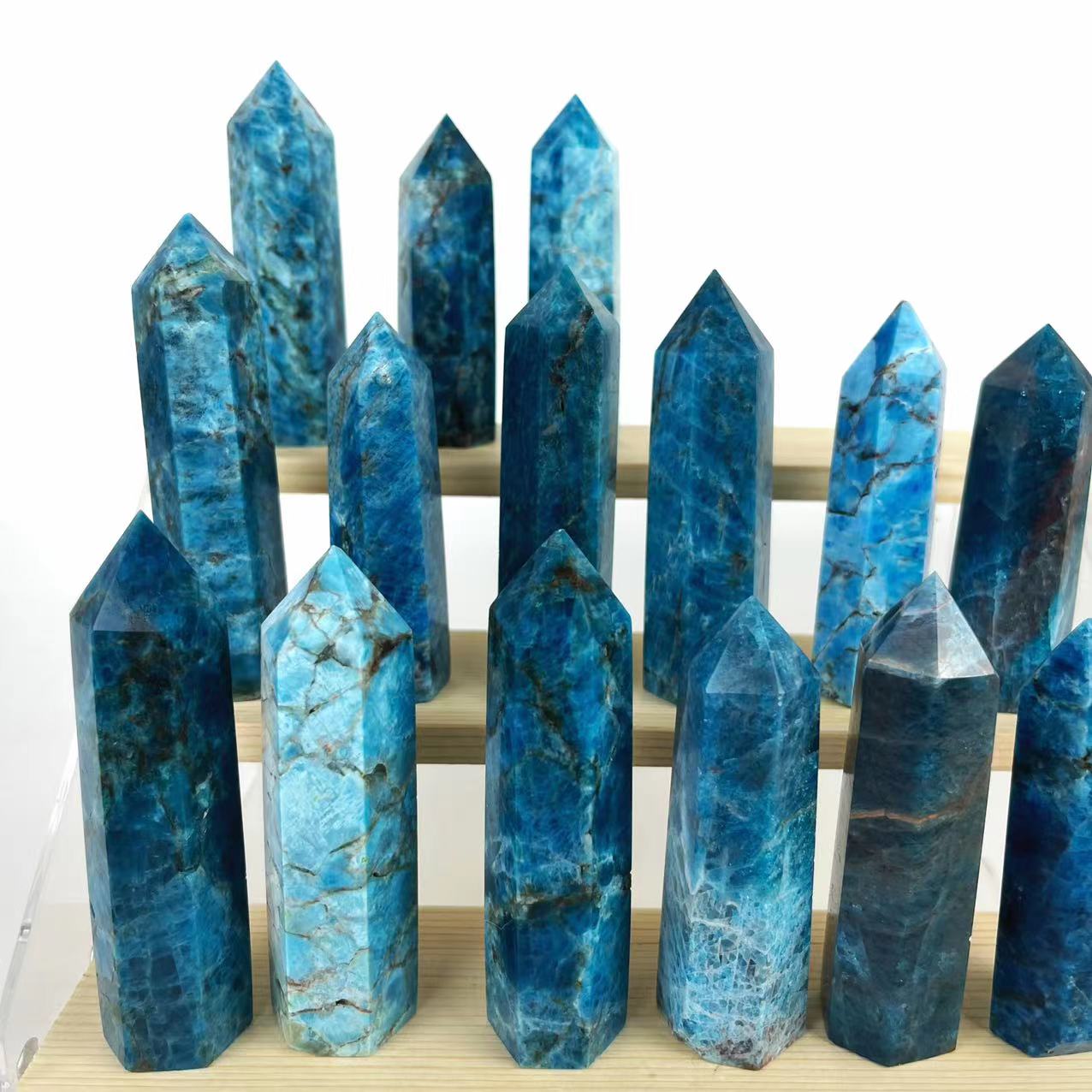 Blue Apatite Point Wands