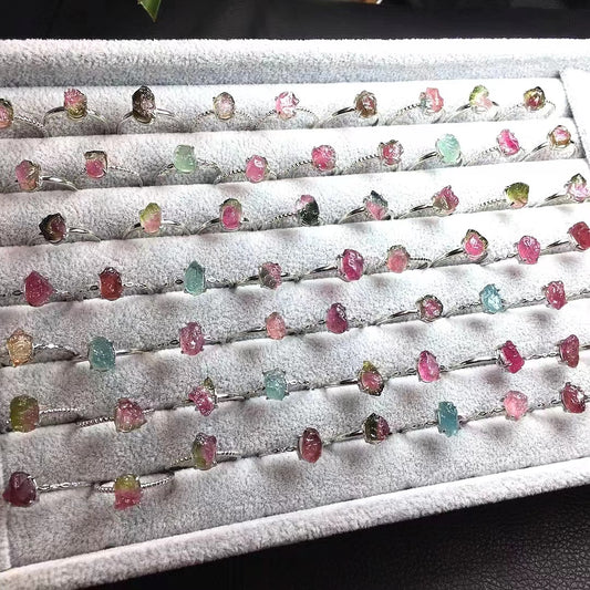 Rainbow Tourmaline Rings