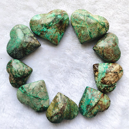 Green Chrysocolla Hearts