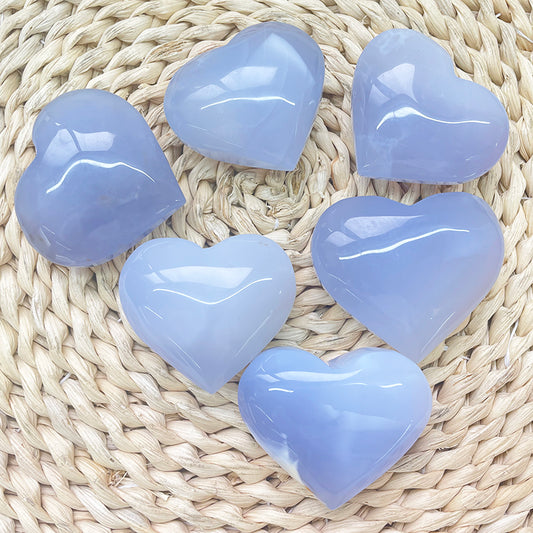 Blue Chalcedony Hearts