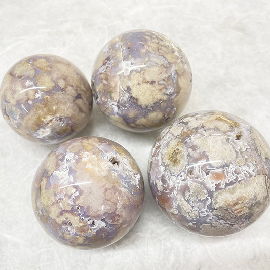 Blue Flower Agate Spheres