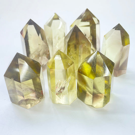 Yellow Quartz Smoky Citrine Point Wands