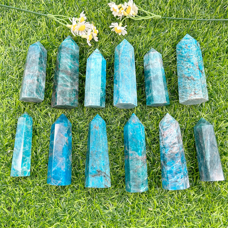 Blue Apatite Point Wands