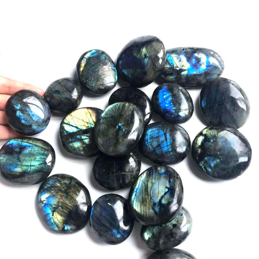 Flashy Labradorite Palm Stones