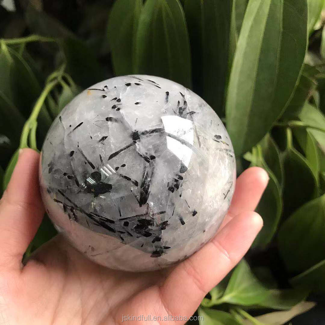 Black Rutile Quartz Spheres