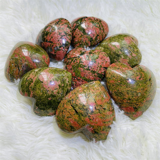 Unakite Hearts