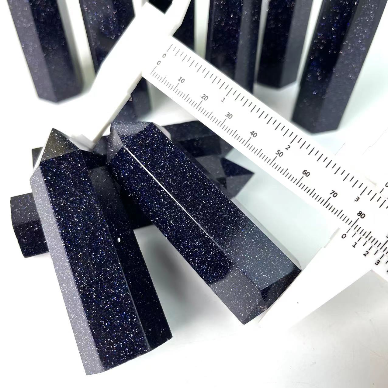 Blue Gold Sandstone Point Wands