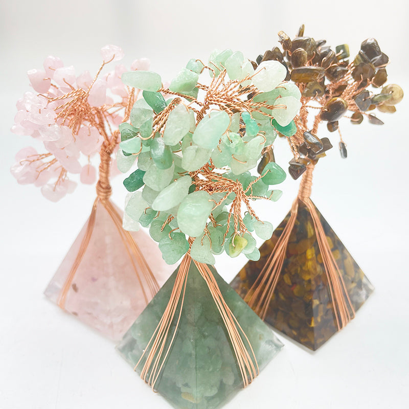 Resin Pyramid Gem Trees