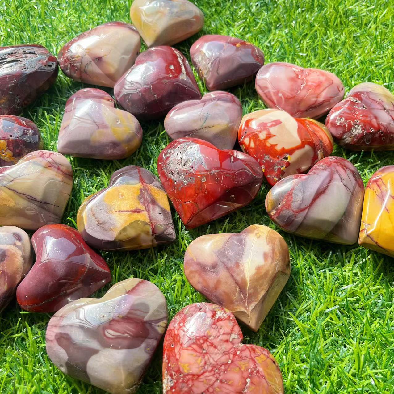 Mookaite Jasper Hearts