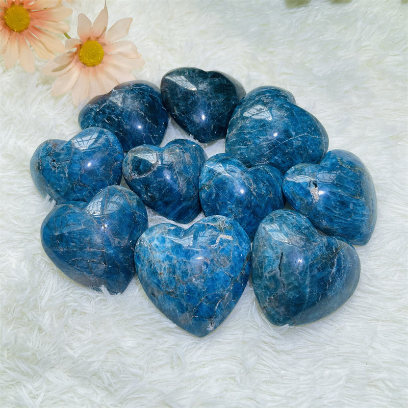 Blue Apatite Hearts