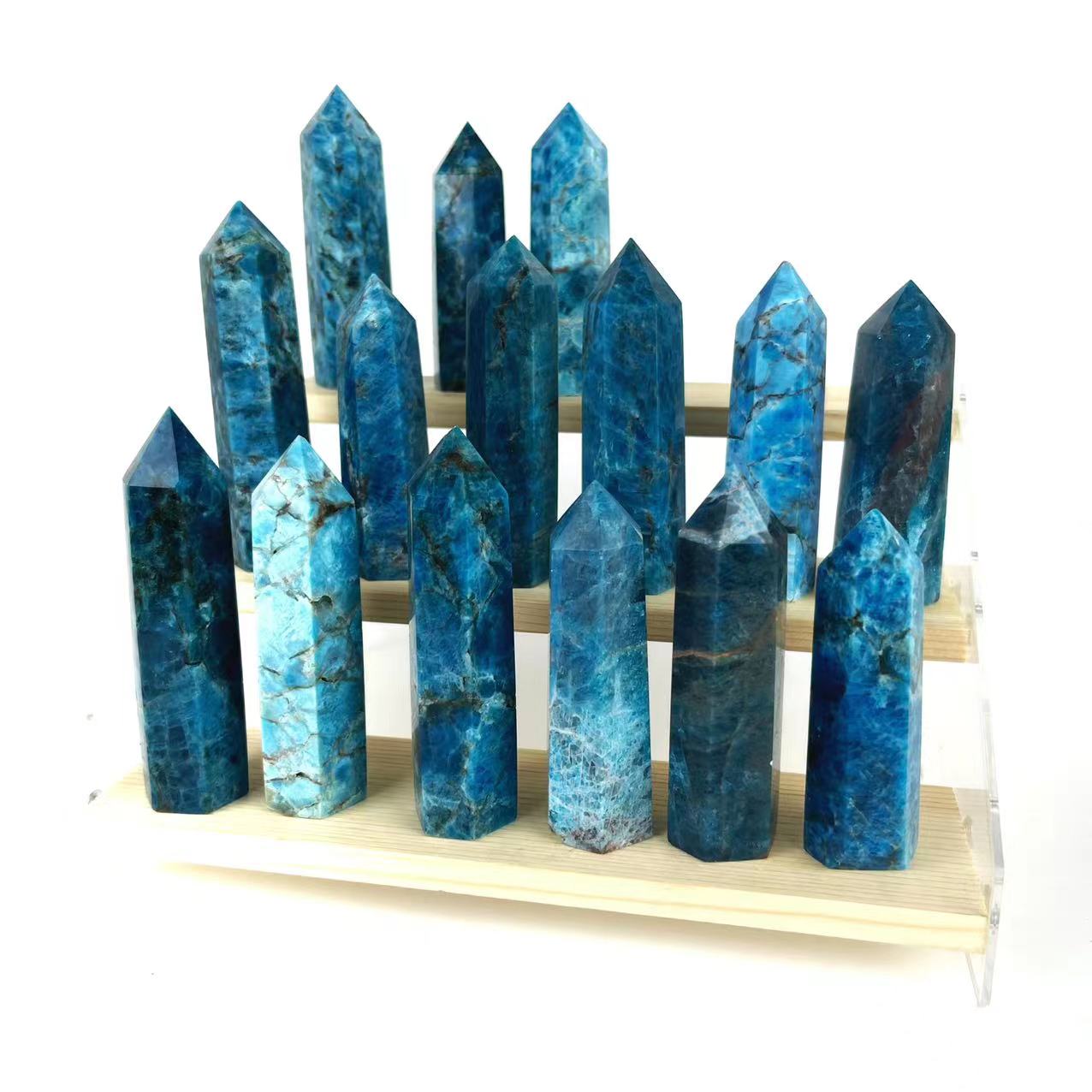 Blue Apatite Point Wands