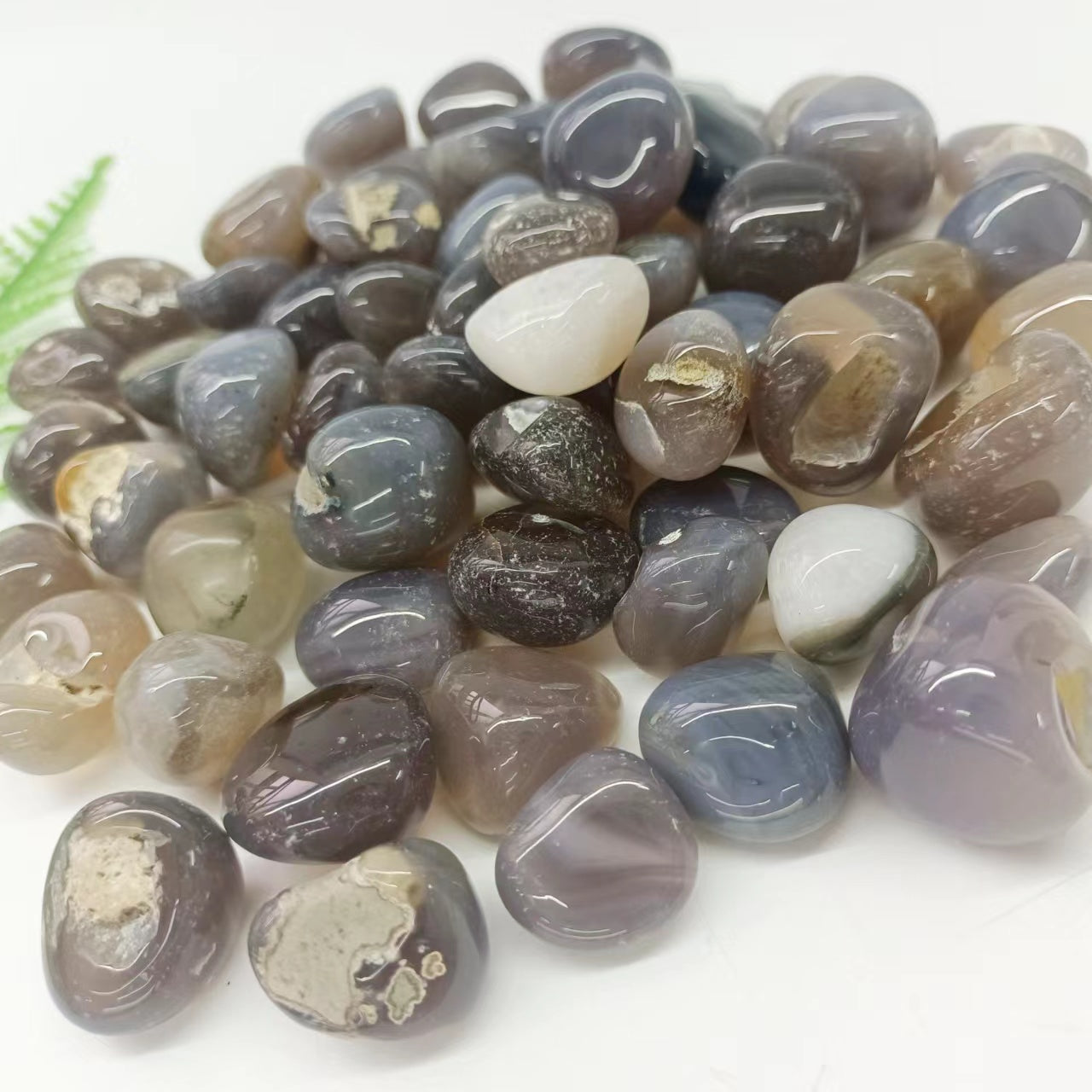 Gray Agate Tumble Stones