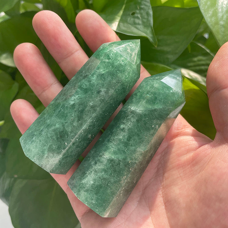 Green Strawberry Quartz Point Wands