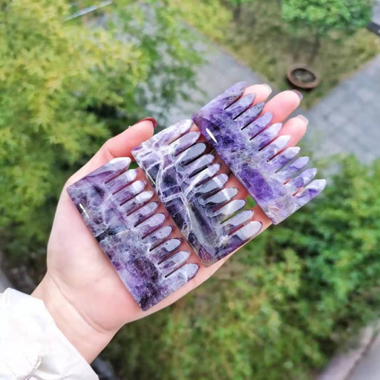 Dream Amethyst Comb Carvings