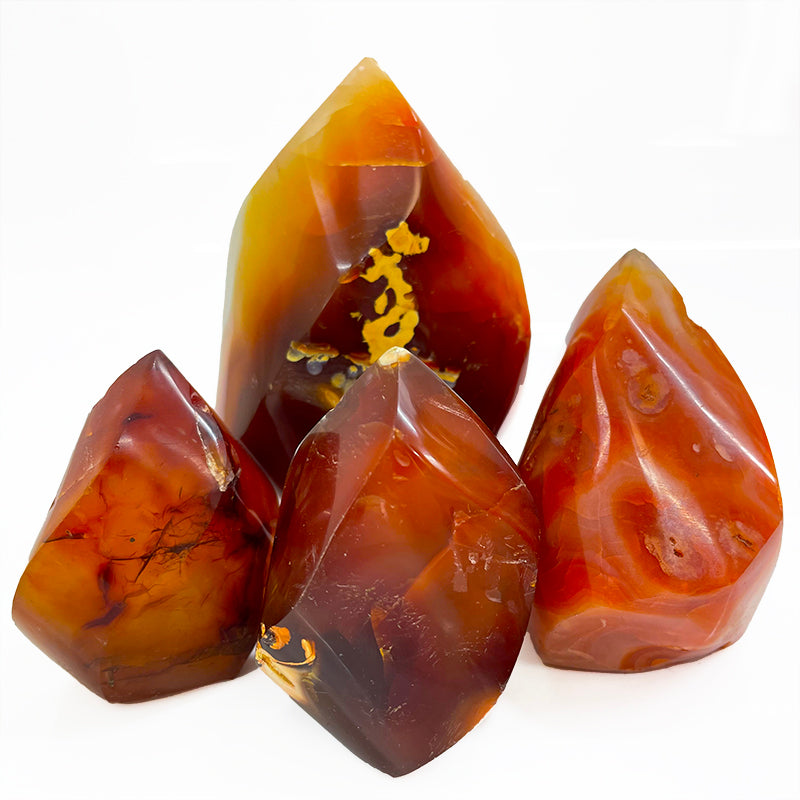 Red Agate Tower Carnelian Flame Ornaments