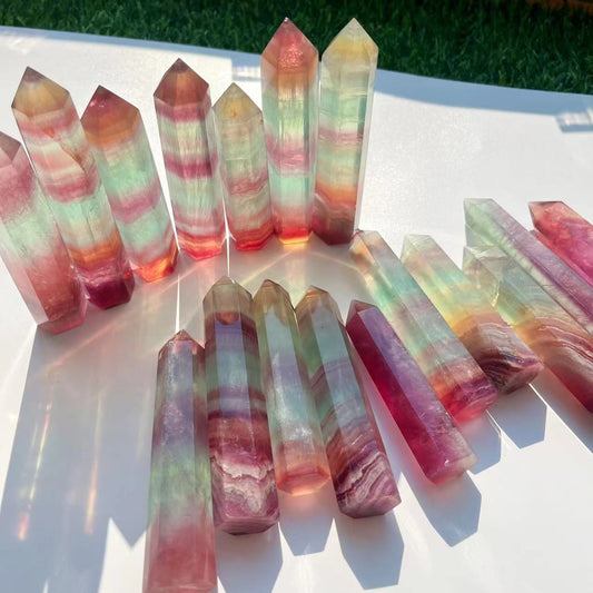 Rainbow Fluorite Point Wands