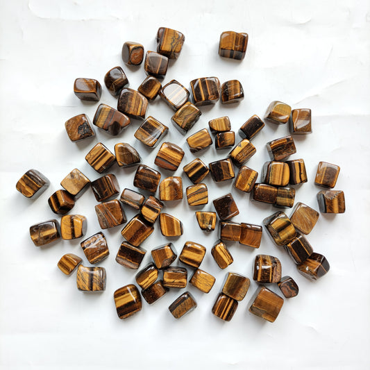 Yellow Tiger Eye Cube Tumble Stones