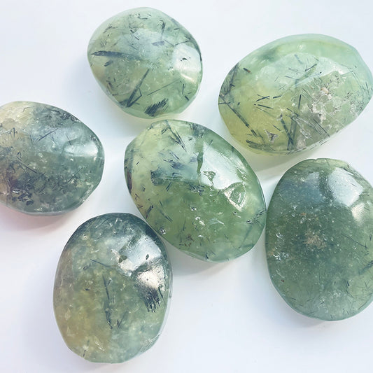 Prehnite Palm Stones