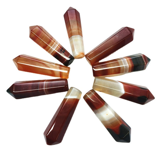 2 Inches Sardonyx Point Pendants