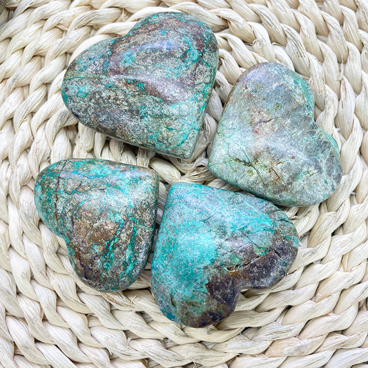 Chrysocolla Hearts