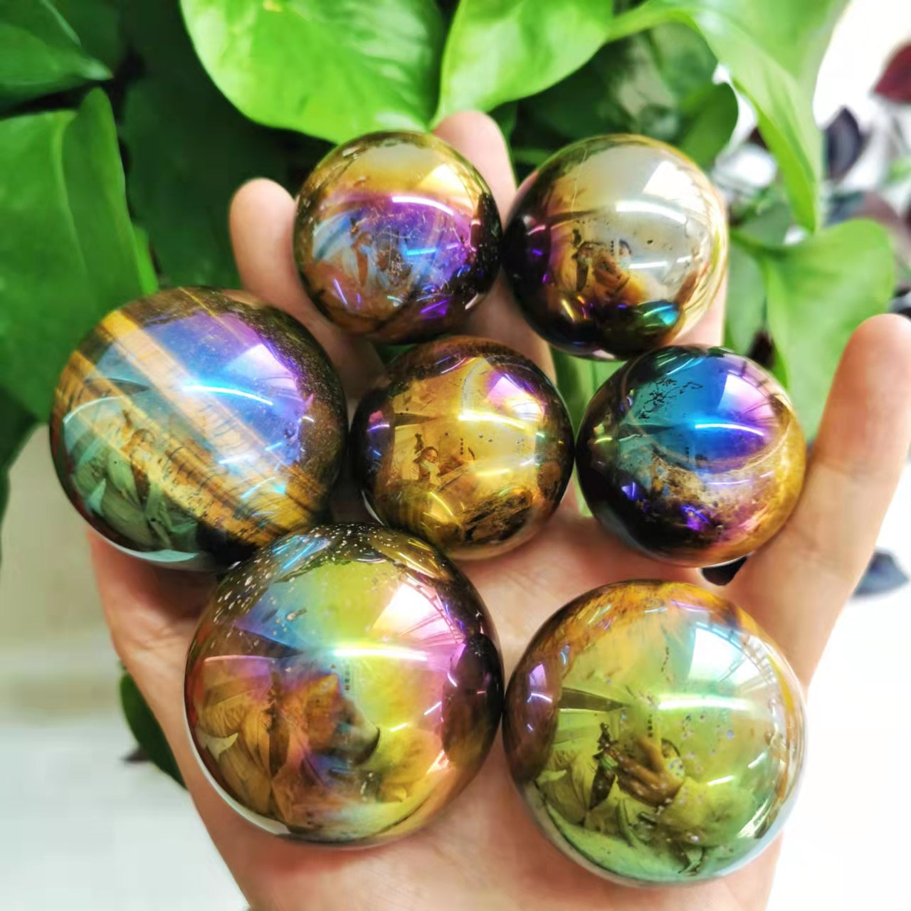 Aura Tiger Eye Small Spheres